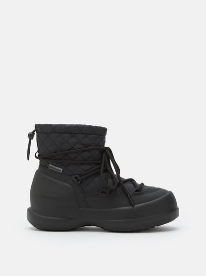 MOON BOOT MEZZALUNA MID BLACK QUILTED BOOTS