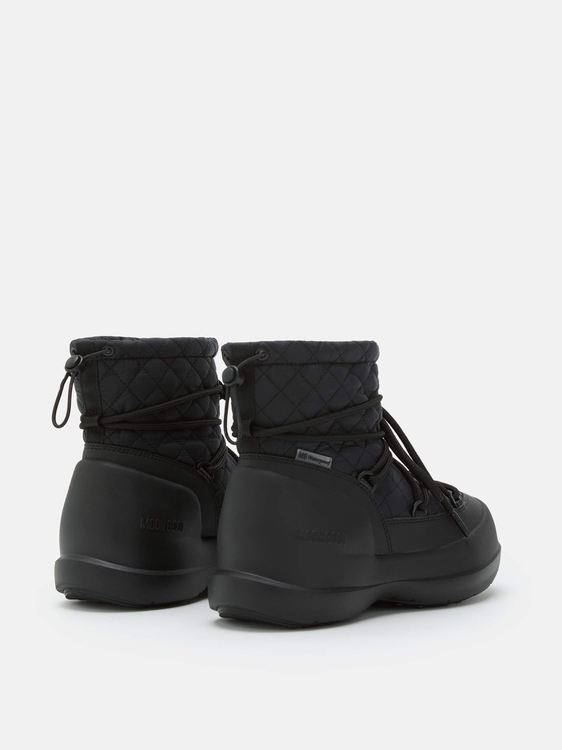 MOON BOOT MEZZALUNA MID BLACK QUILTED BOOTS