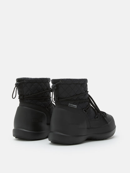 MOON BOOT MEZZALUNA MID BLACK QUILTED BOOTS