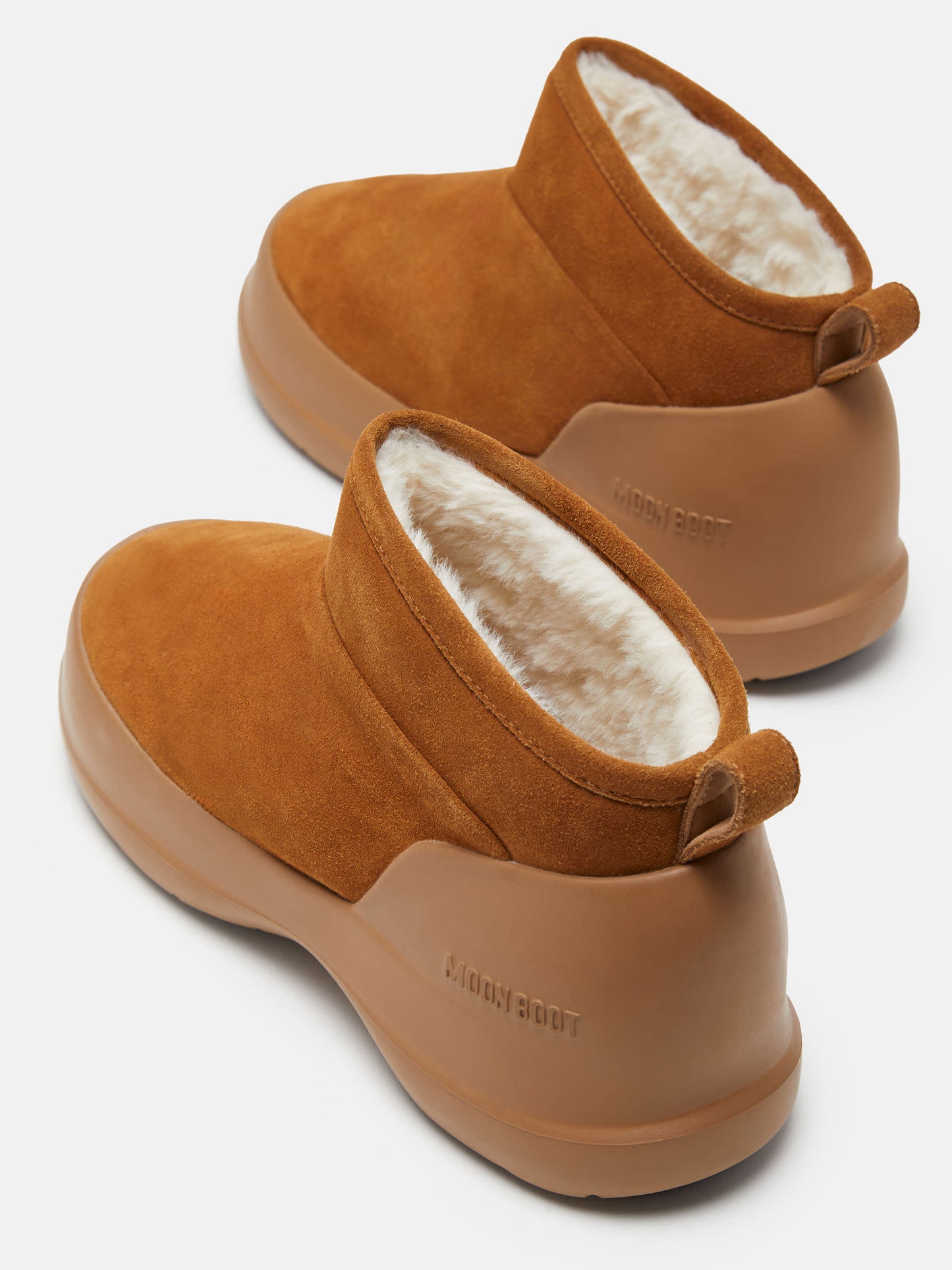 MOON BOOT MEZZALUNA BROWN SUEDE LOW BOOTS