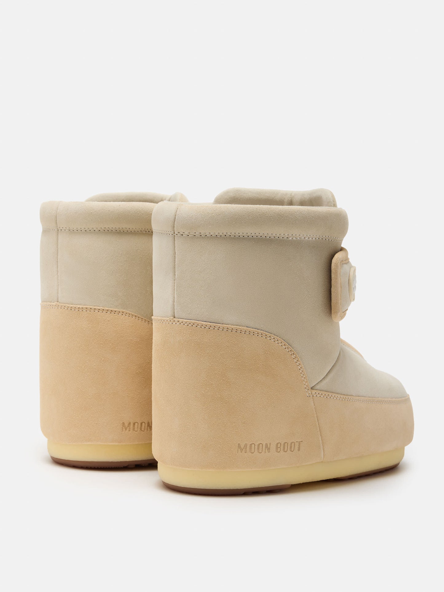 MOON BOOT MOON BOOT X VANDYTHEPINK® ICON STRAP BEIGE SUEDE BOOTS