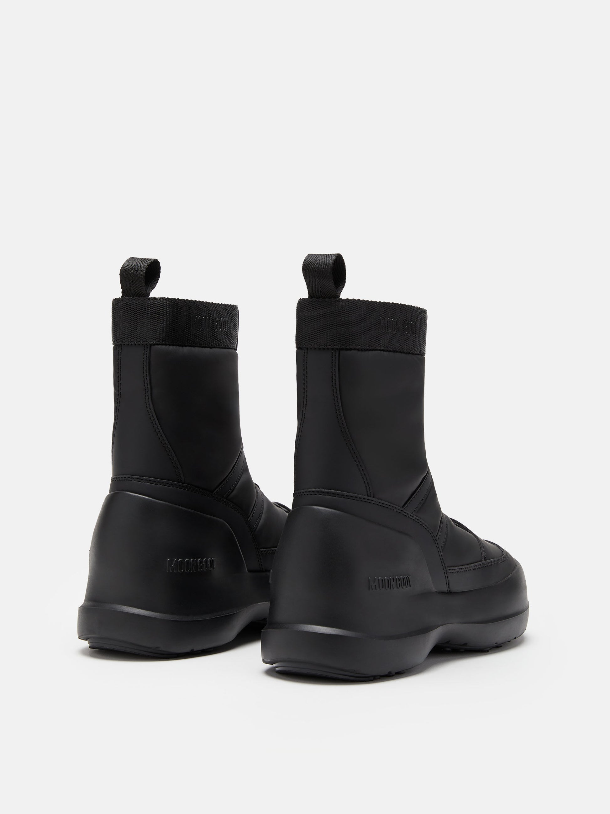 MOON BOOT LUNA BLACK ZIP BOOTS