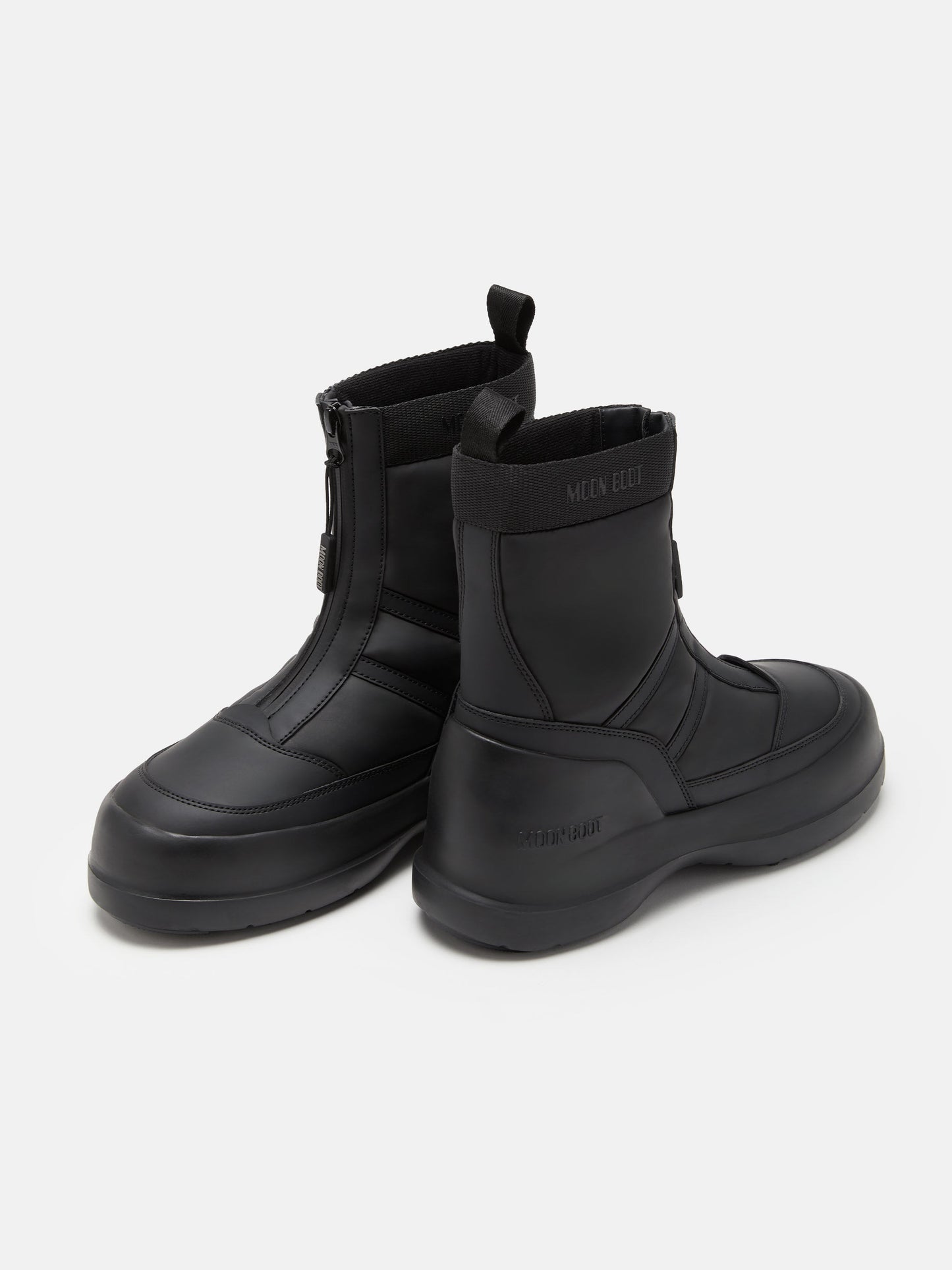 MOON BOOT LUNA BLACK ZIP BOOTS