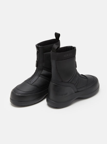 MOON BOOT LUNA BLACK ZIP BOOTS
