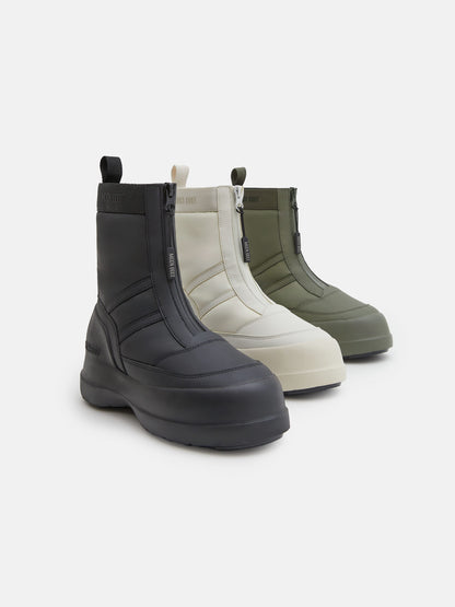 MOON BOOT LUNA BLACK ZIP BOOTS