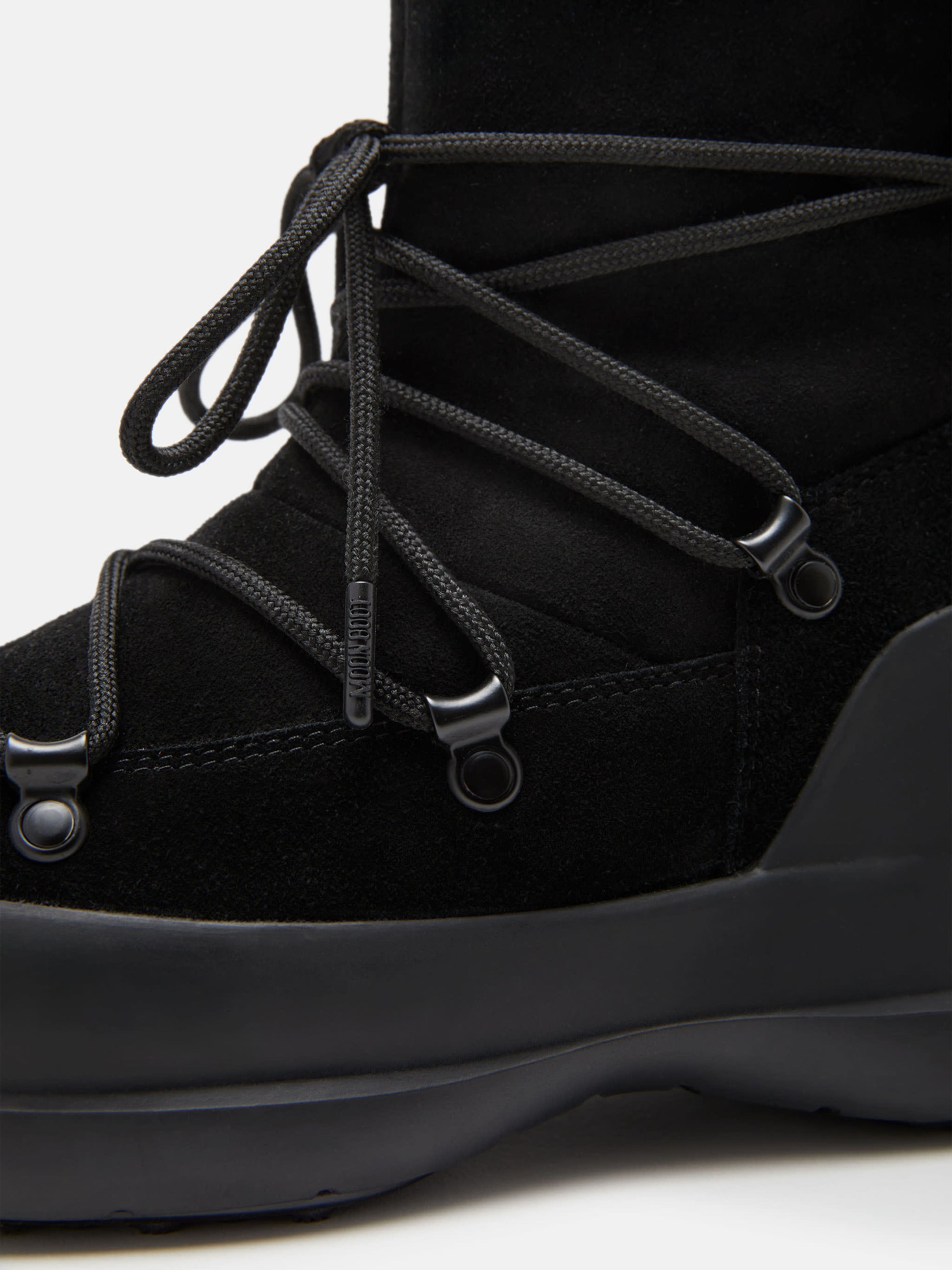 MOON BOOT LUNA BLACK SUEDE BOOTS