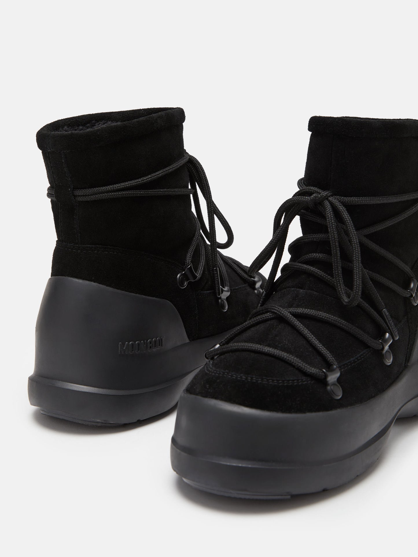 MOON BOOT LUNA BLACK SUEDE BOOTS
