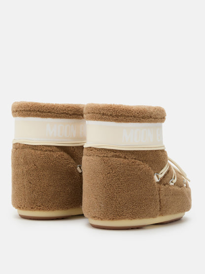 MOON BOOT ICON LOW CAMEL FLEECE BOOTS