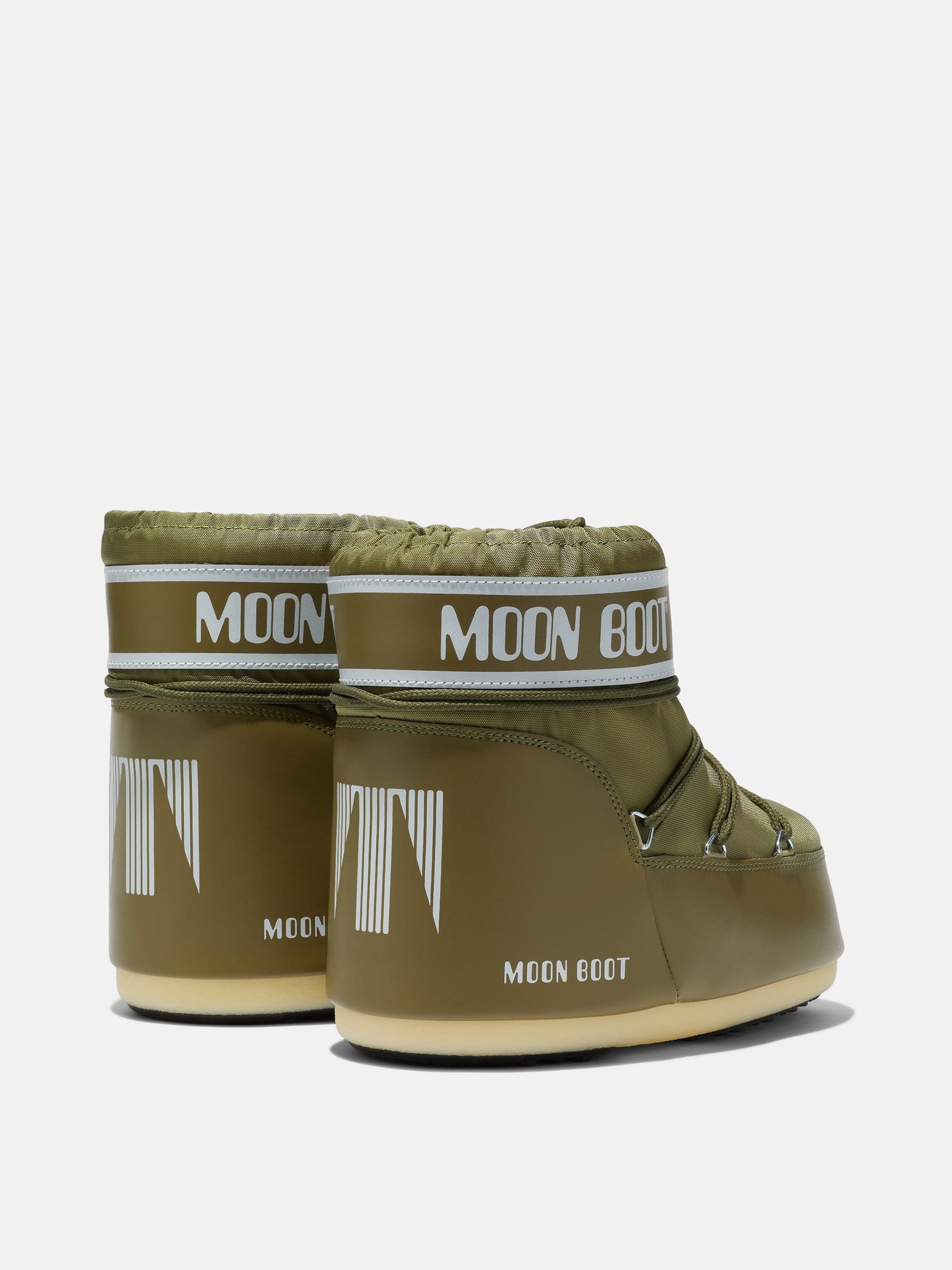 MOON BOOT ICON LOW KHAKI NYLON BOOTS