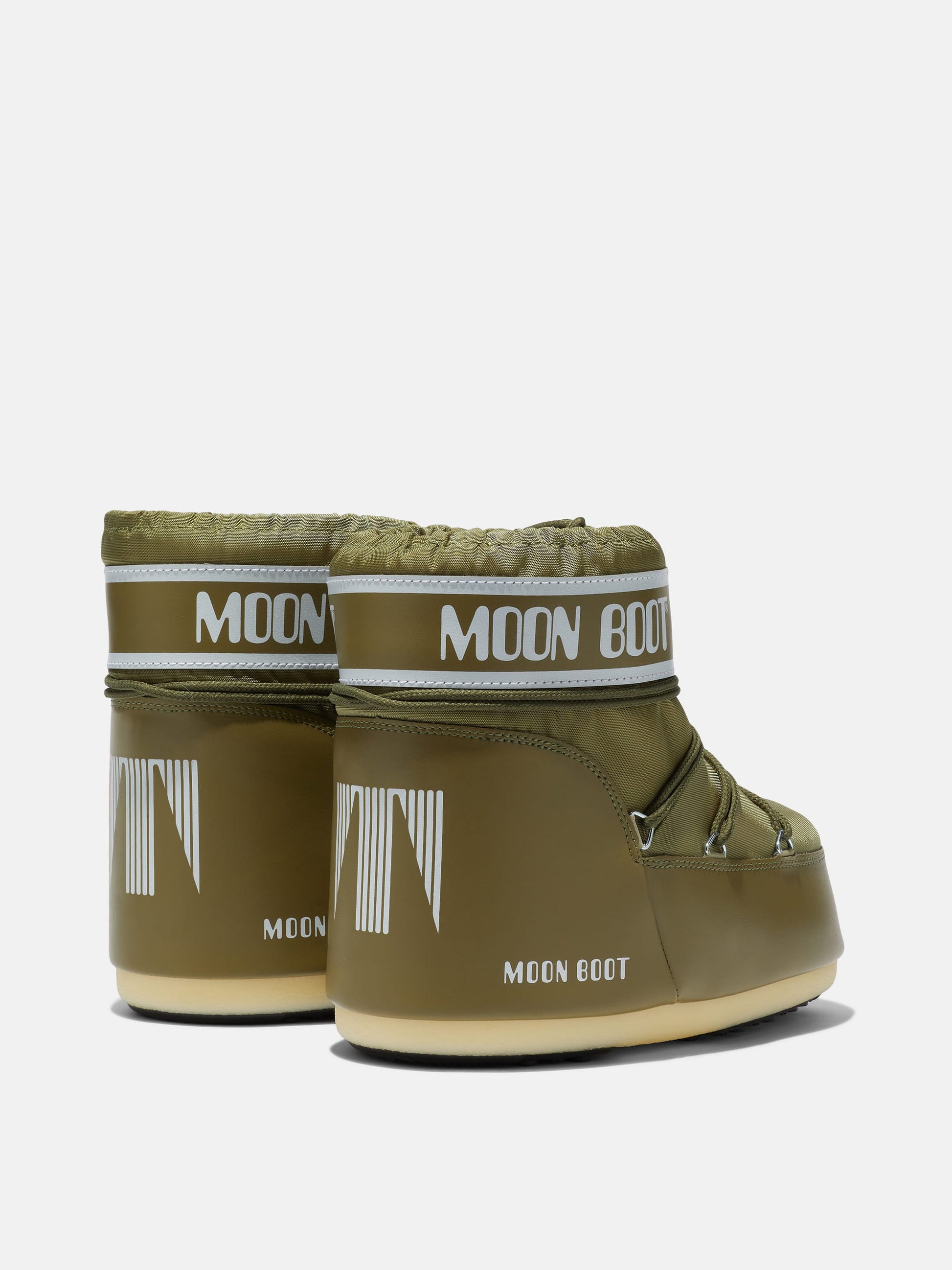 MOON BOOT ICON LOW KHAKI NYLON BOOTS