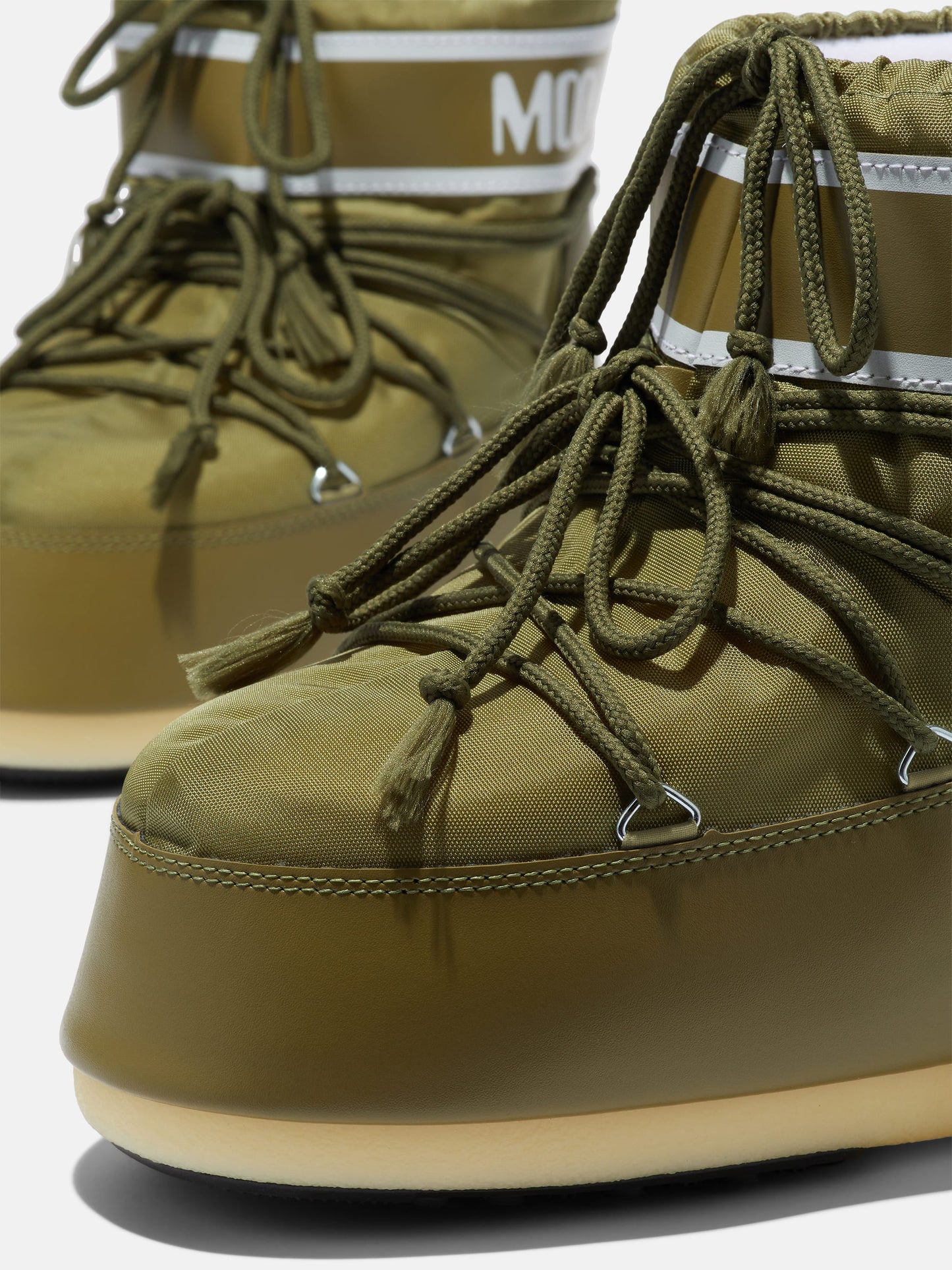 MOON BOOT ICON LOW KHAKI NYLON BOOTS