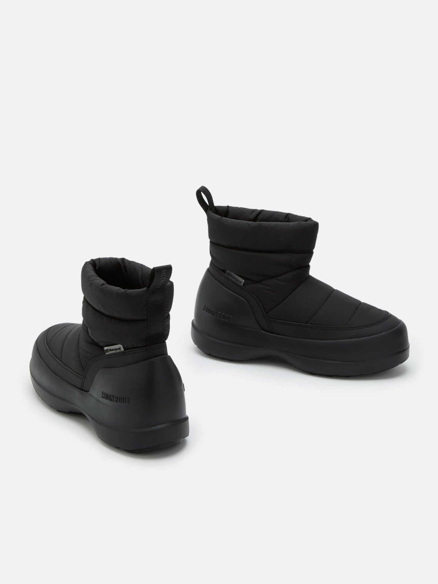 MOON BOOT MEZZALUNA PUFFY BLACK BOOTS