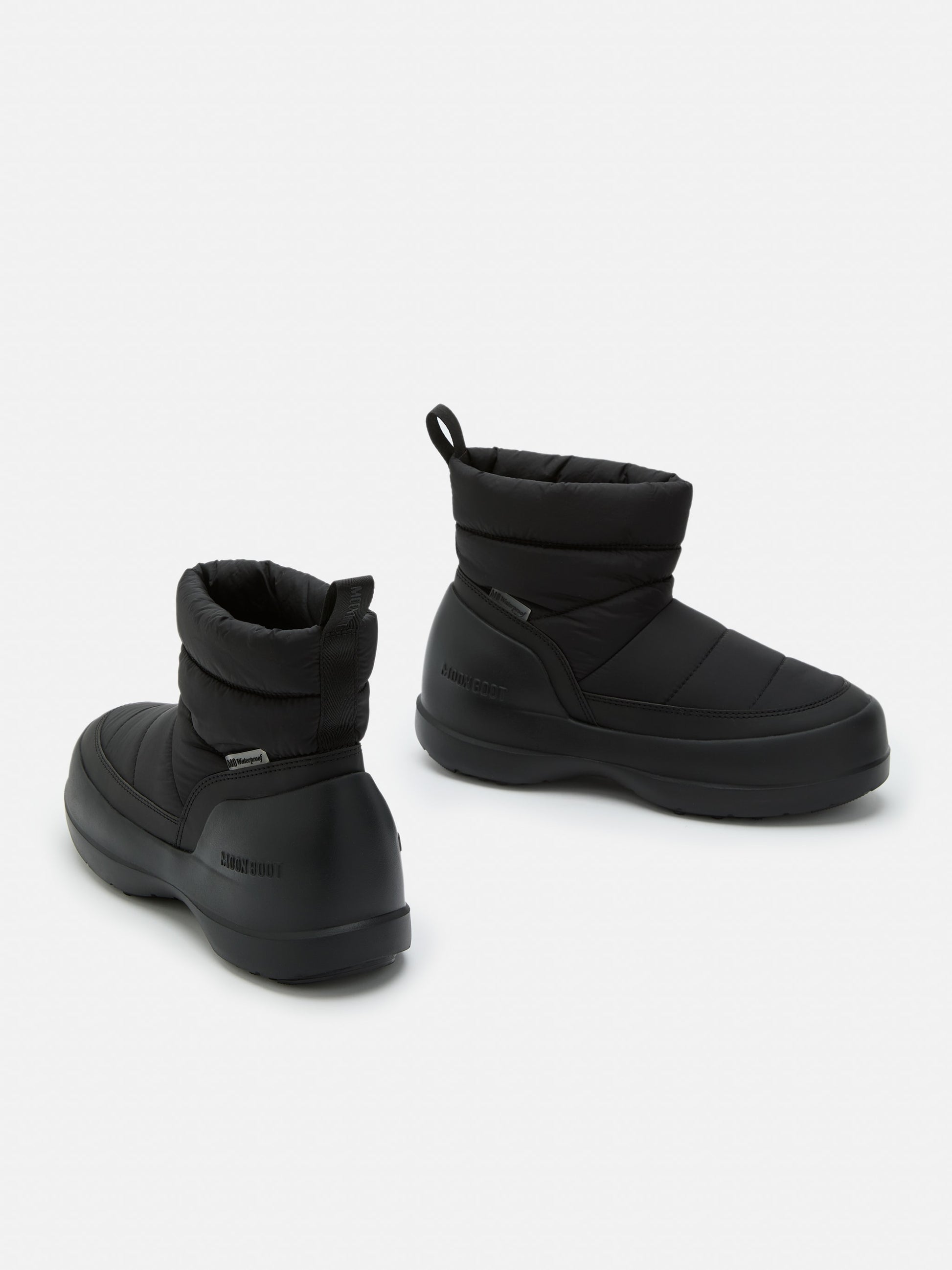 MOON BOOT MEZZALUNA PUFFY BLACK BOOTS
