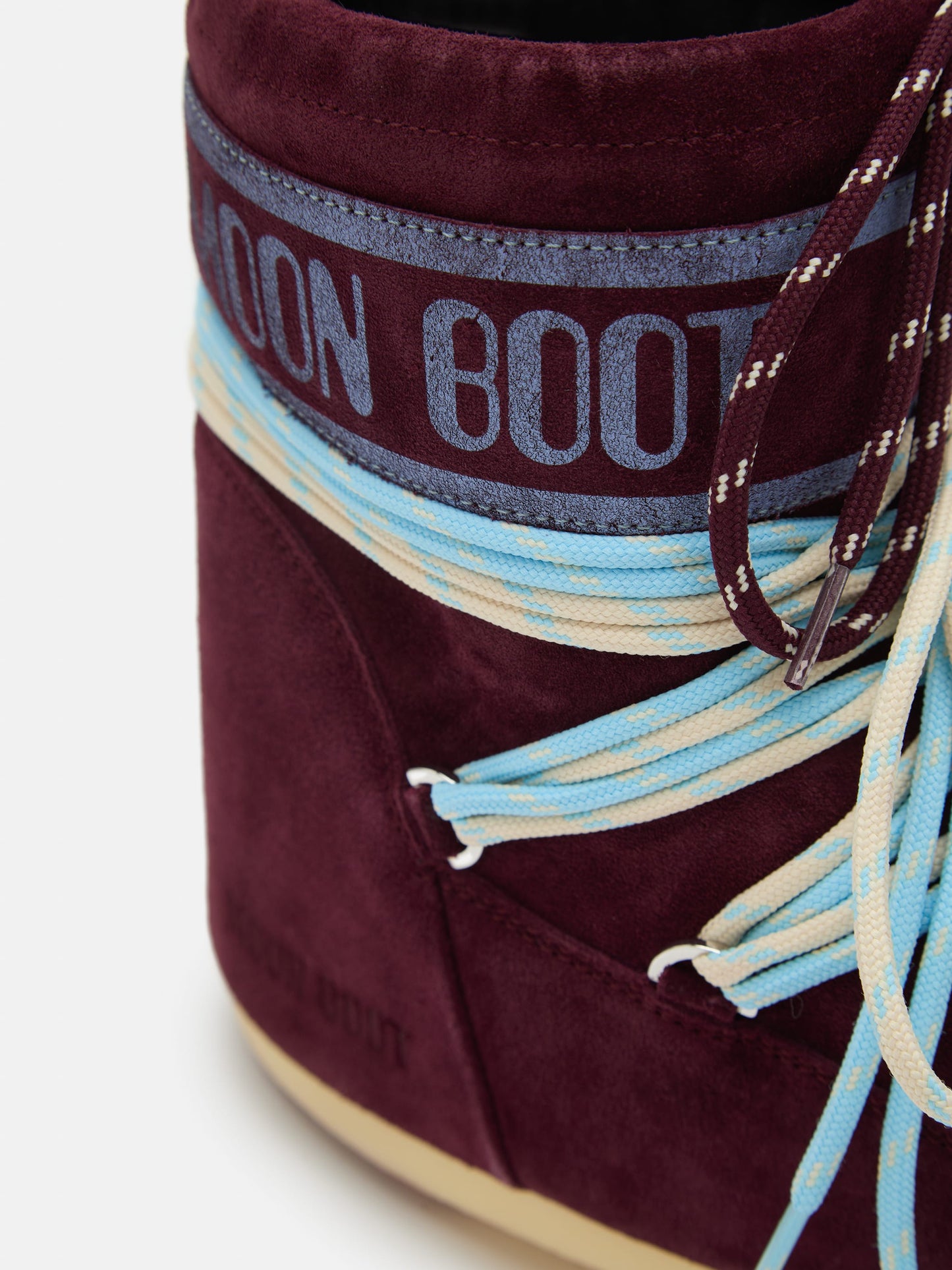 MOON BOOT ICON LOW BURGUNDY SUEDE BOOTS