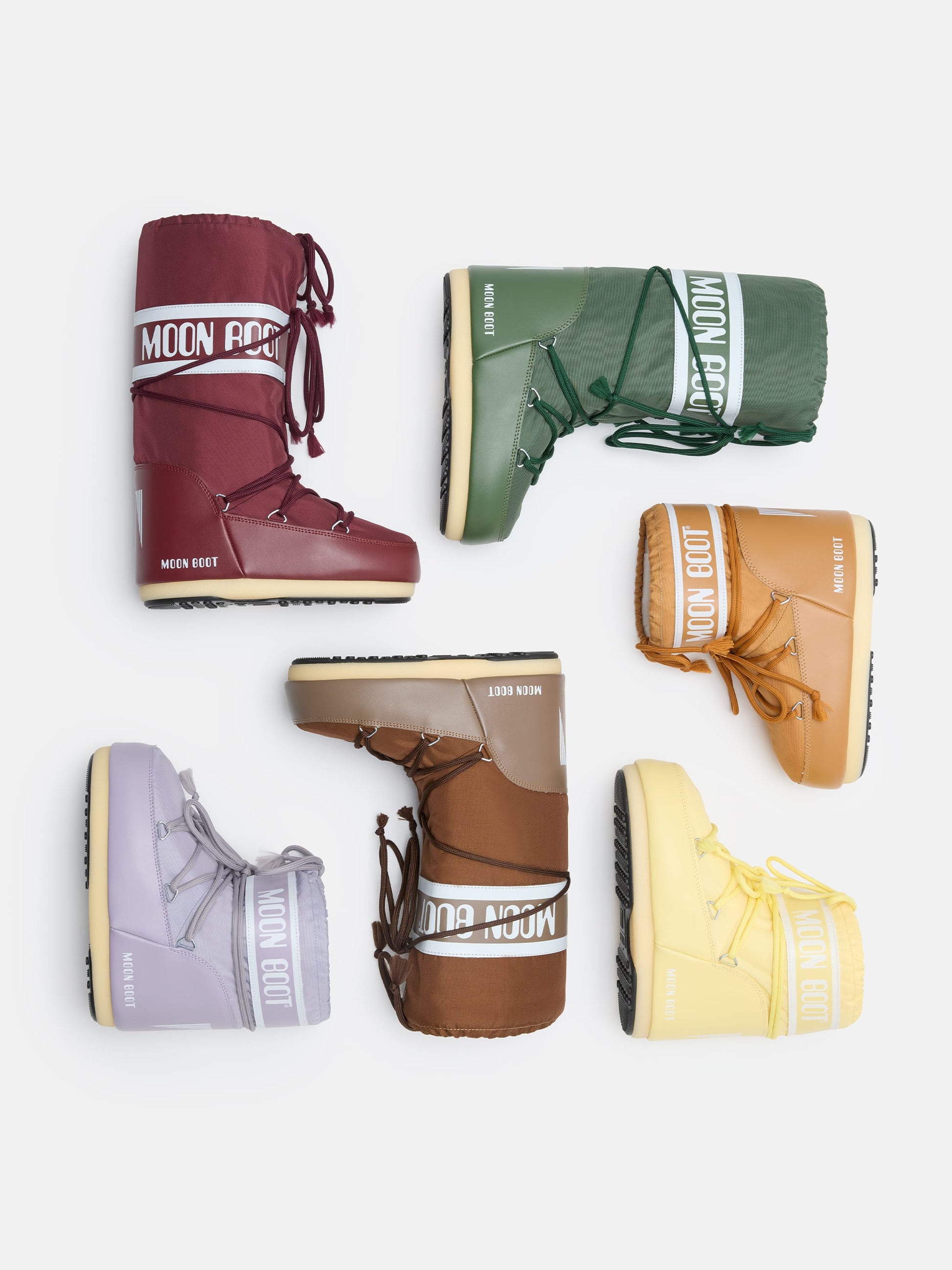 MOON BOOT ICON LOW YELLOW NYLON BOOTS