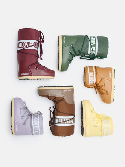 MOON BOOT ICON LOW YELLOW NYLON BOOTS