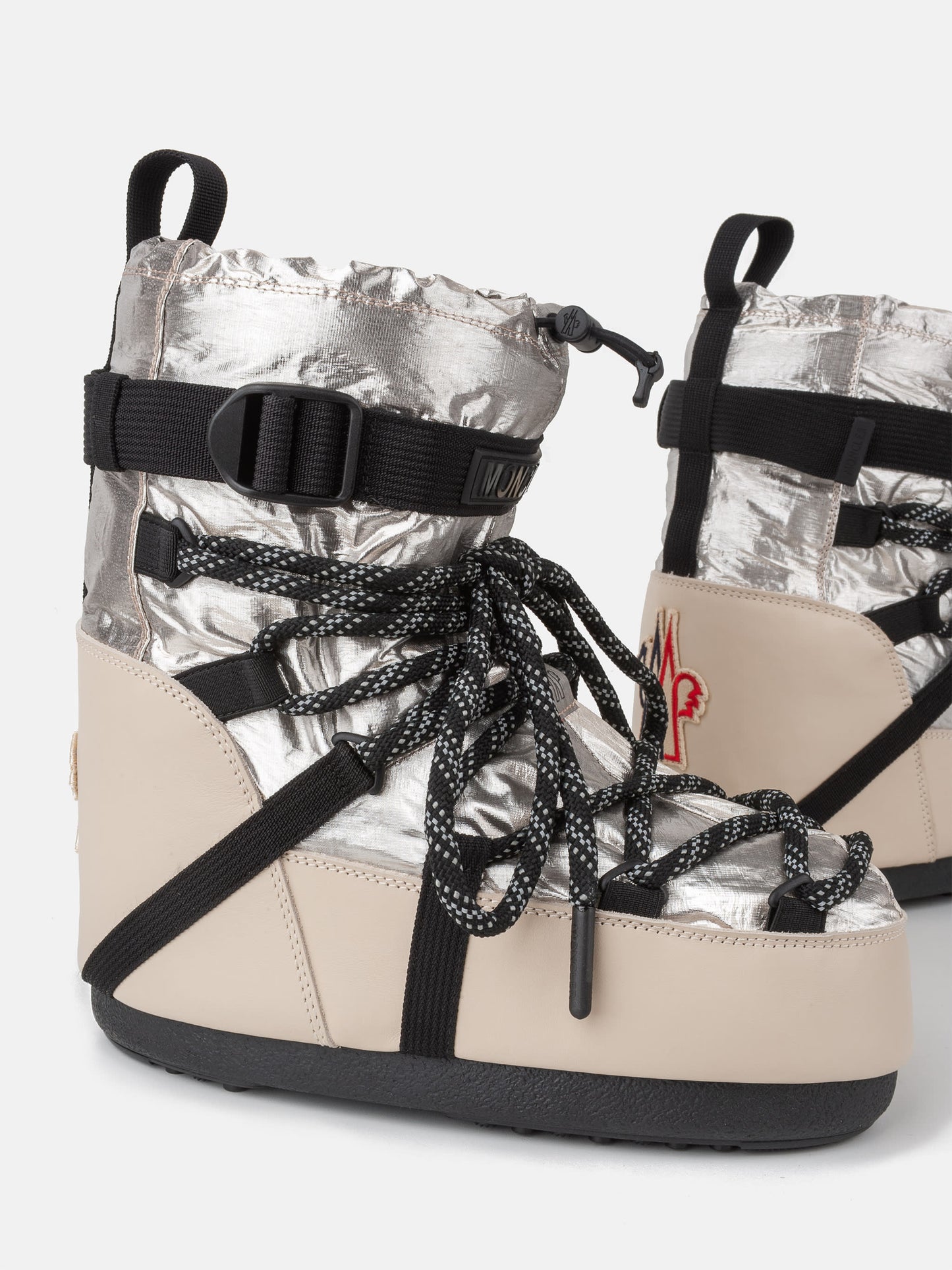 MOON BOOT MOON BOOT X MONCLER GRENOBLE ICON LOW PALE GOLD BOOTS