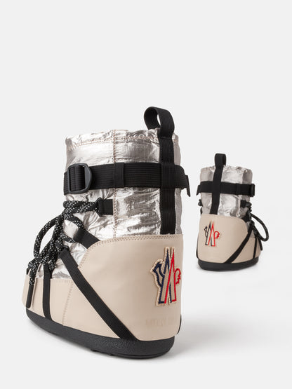 MOON BOOT MOON BOOT X MONCLER GRENOBLE ICON LOW PALE GOLD BOOTS