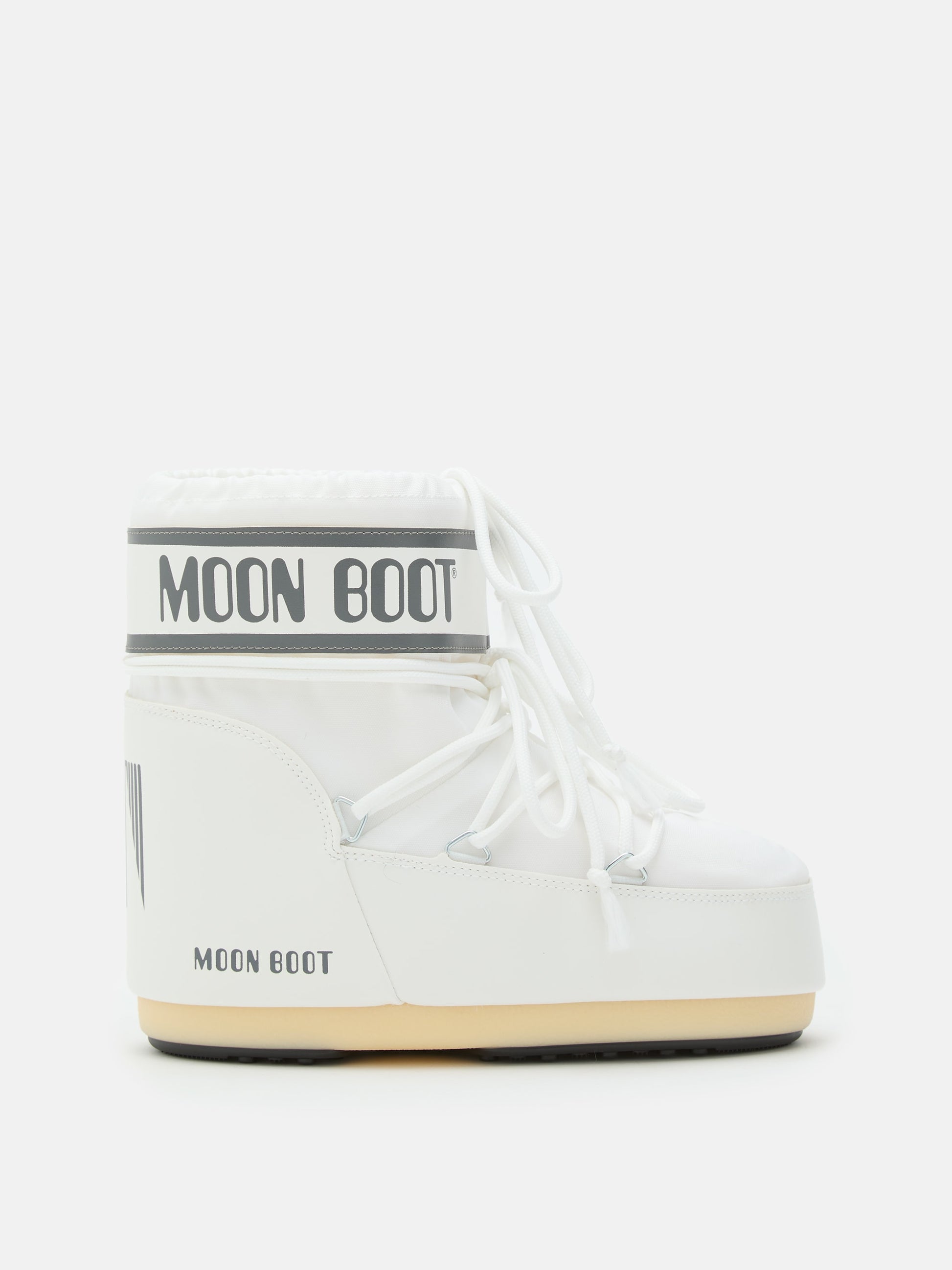 MOON BOOT ICON LOW WHITE NYLON BOOTS