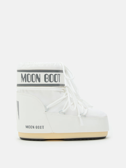 MOON BOOT ICON LOW WHITE NYLON BOOTS