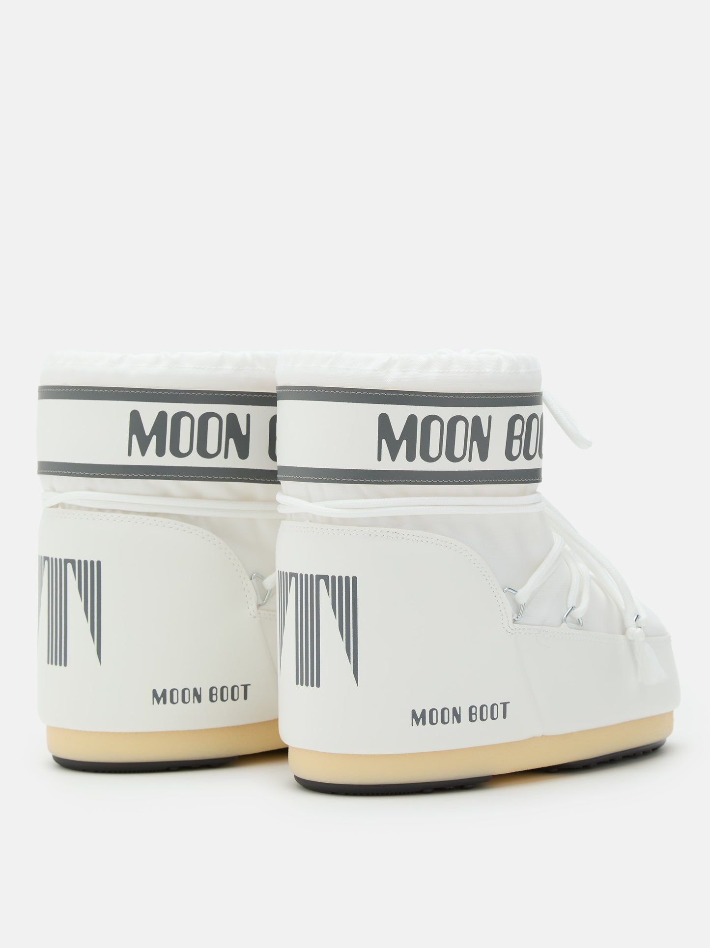 MOON BOOT ICON LOW WHITE NYLON BOOTS