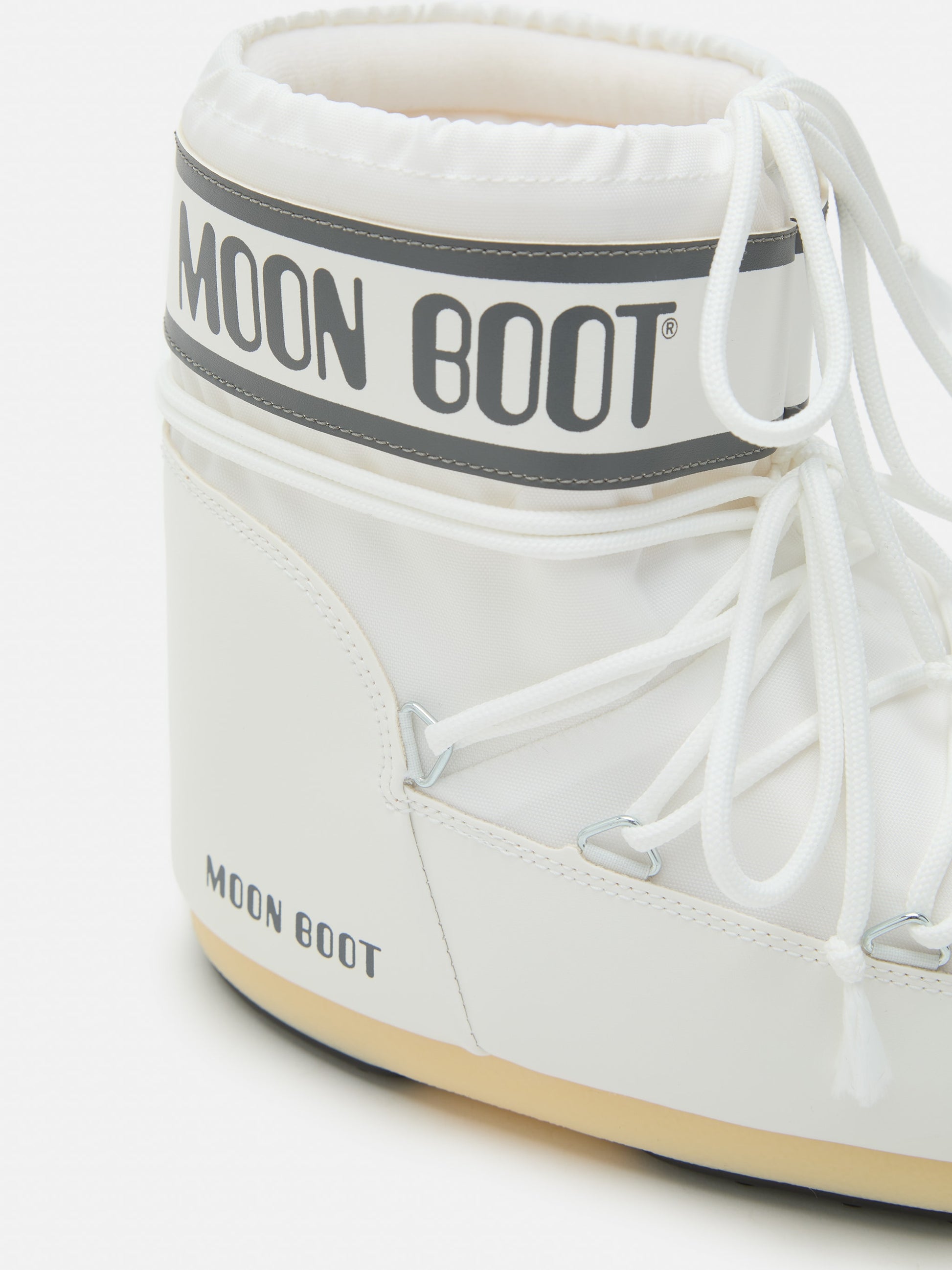 MOON BOOT ICON LOW WHITE NYLON BOOTS