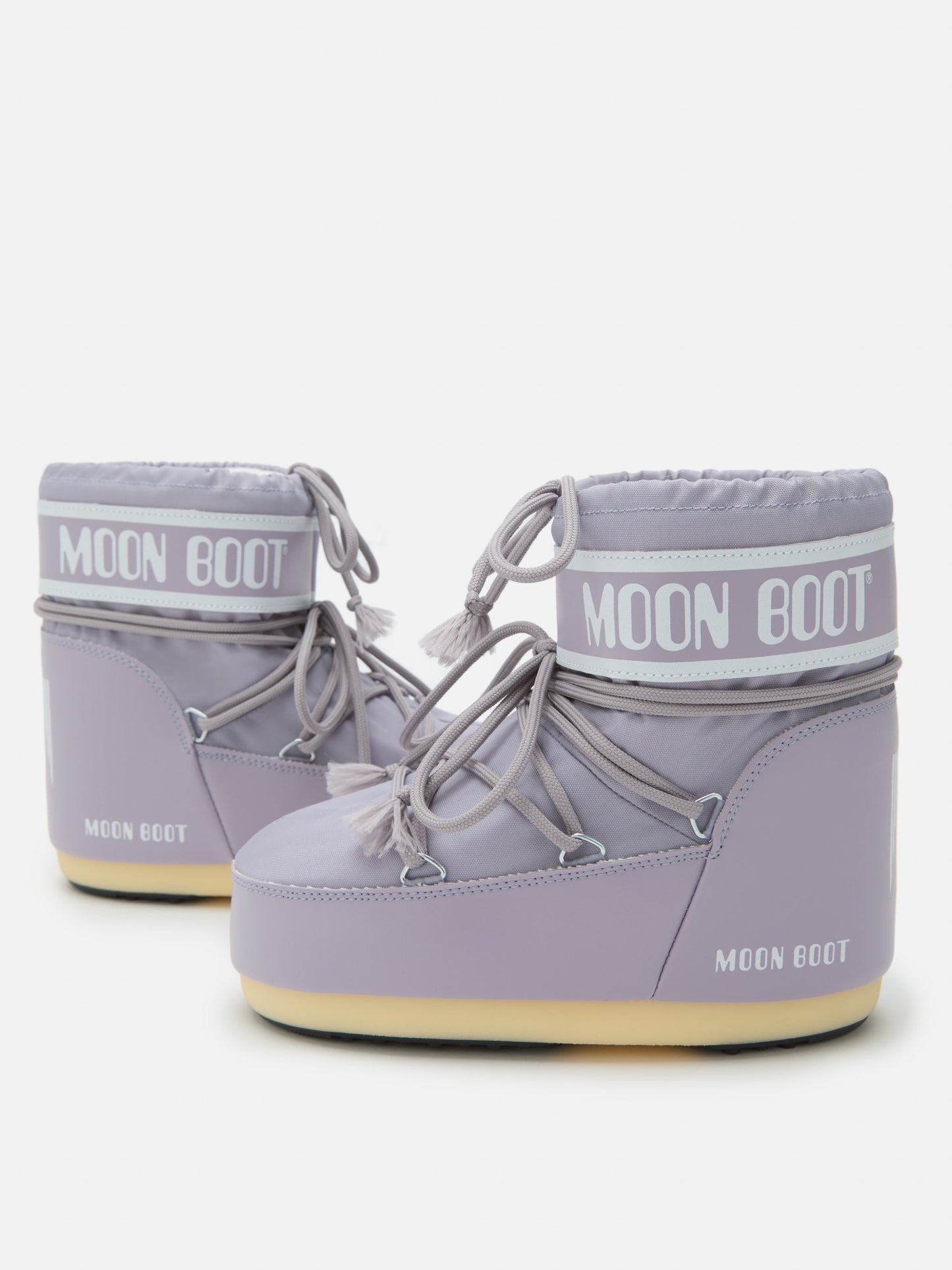 MOON BOOT ICON LOW LILAC NYLON BOOTS