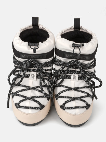 MOON BOOT MOON BOOT X MONCLER GRENOBLE ICON LOW WHITE BOOTS