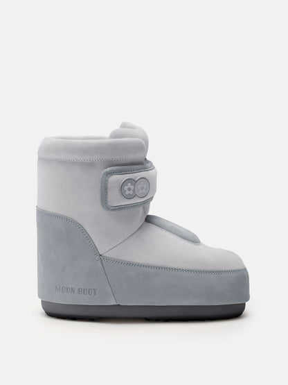 MOON BOOT MOON BOOT X VANDYTHEPINK® ICON STRAP GREY SUEDE BOOTS