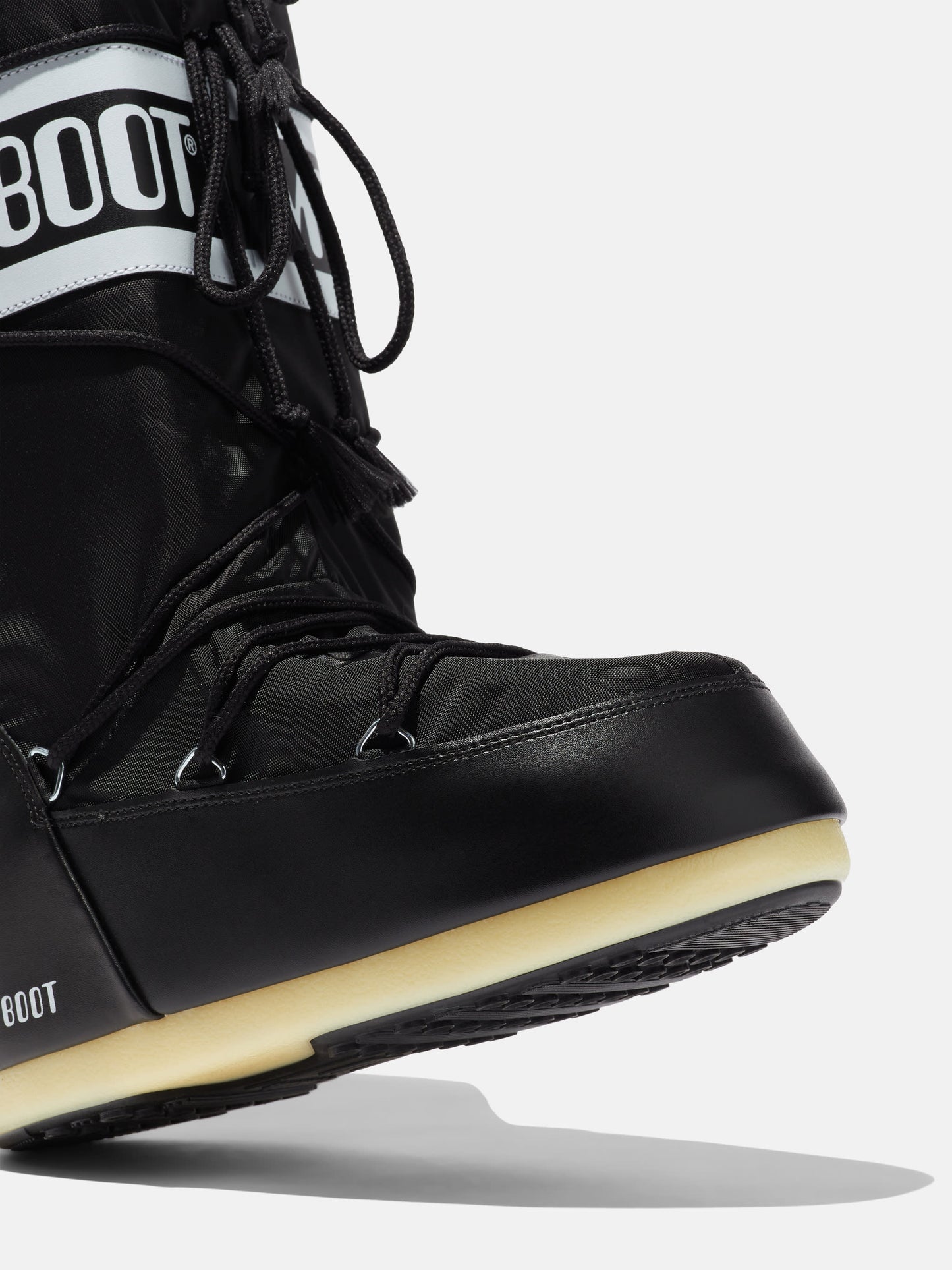 MOON BOOT ICON BLACK NYLON BOOTS