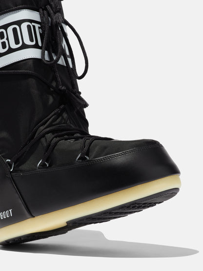 MOON BOOT ICON BLACK NYLON BOOTS