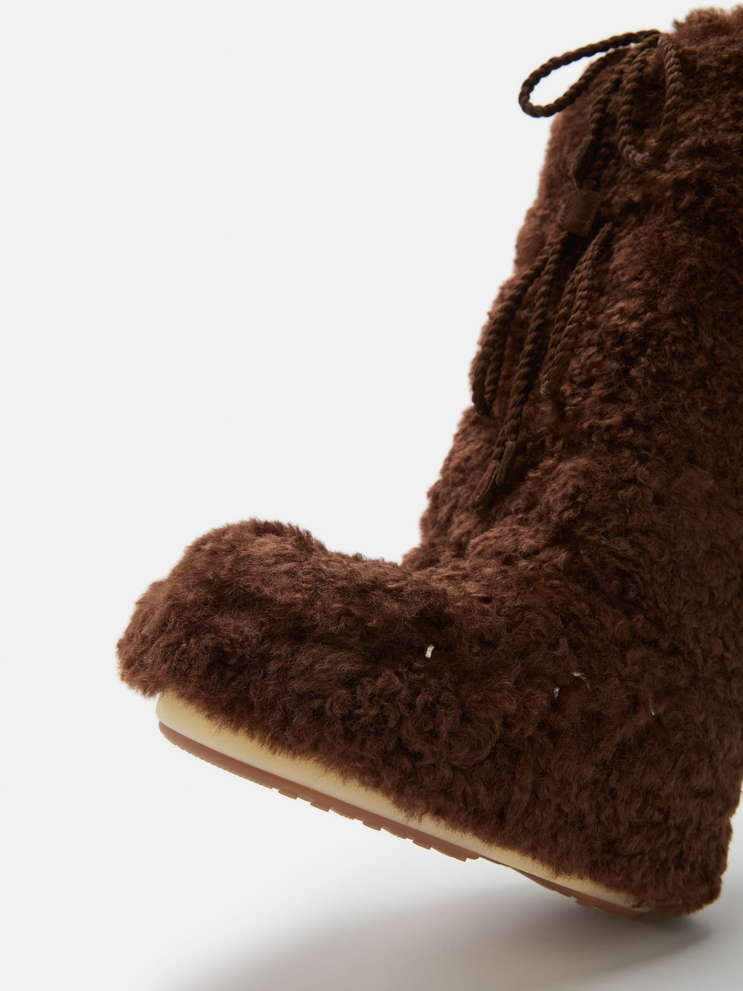 MOON BOOT ICON DARK BROWN CURLY EXTRA BOOTS