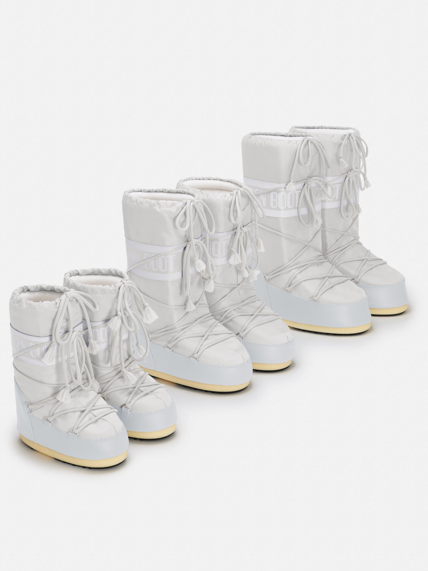 MOON BOOT ICON GREY NYLON BOOTS