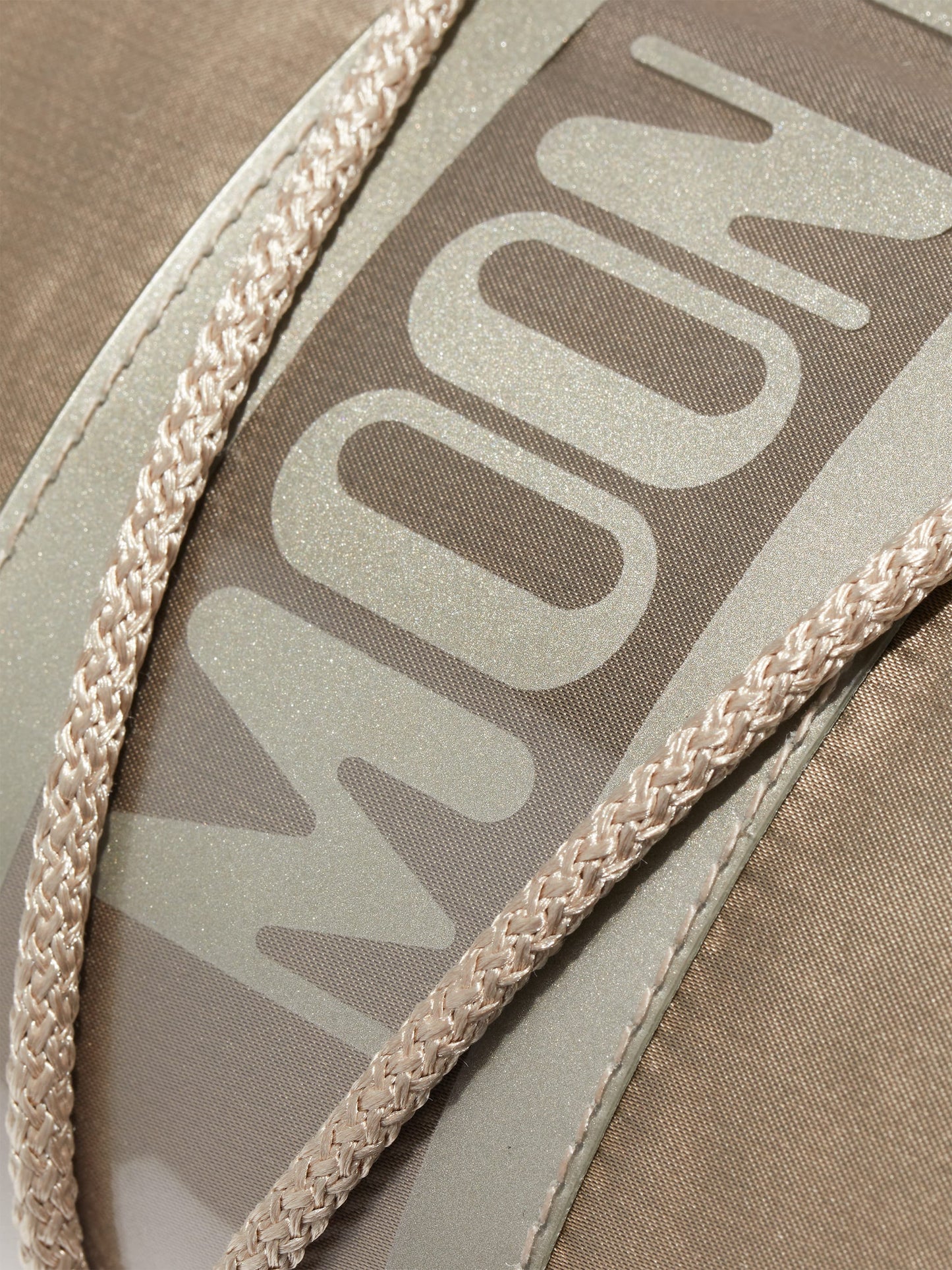 MOON BOOT ICON GLANCE PLATINUM SATIN BOOTS