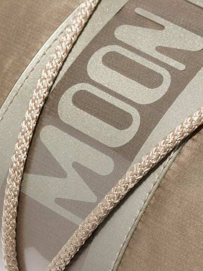 MOON BOOT ICON GLANCE PLATINUM SATIN BOOTS