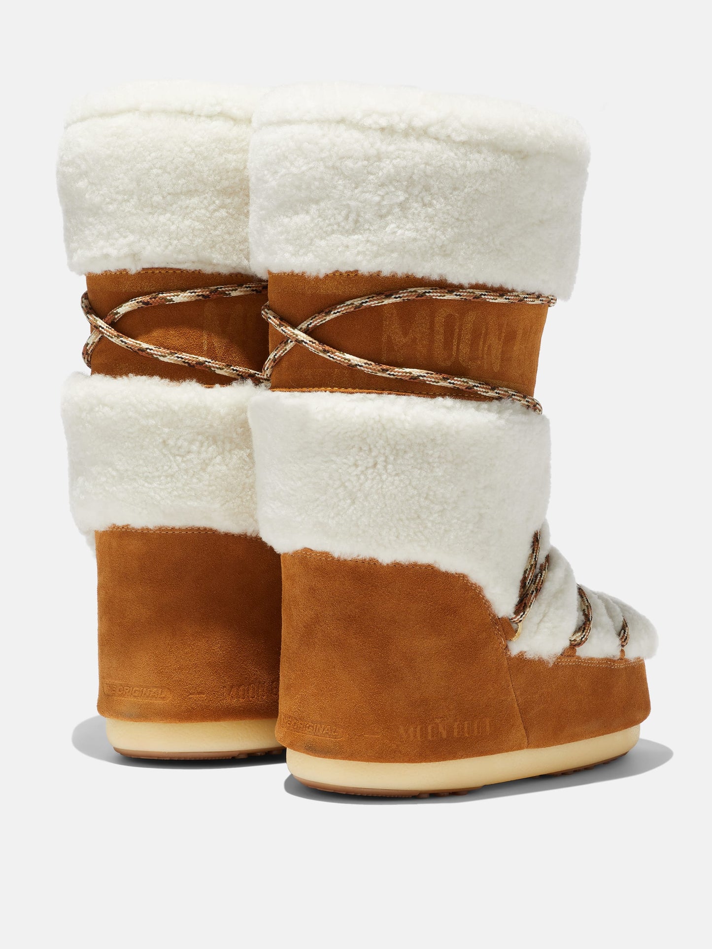 MOON BOOT LAB69 ICON CREAM SHEARLING BOOTS