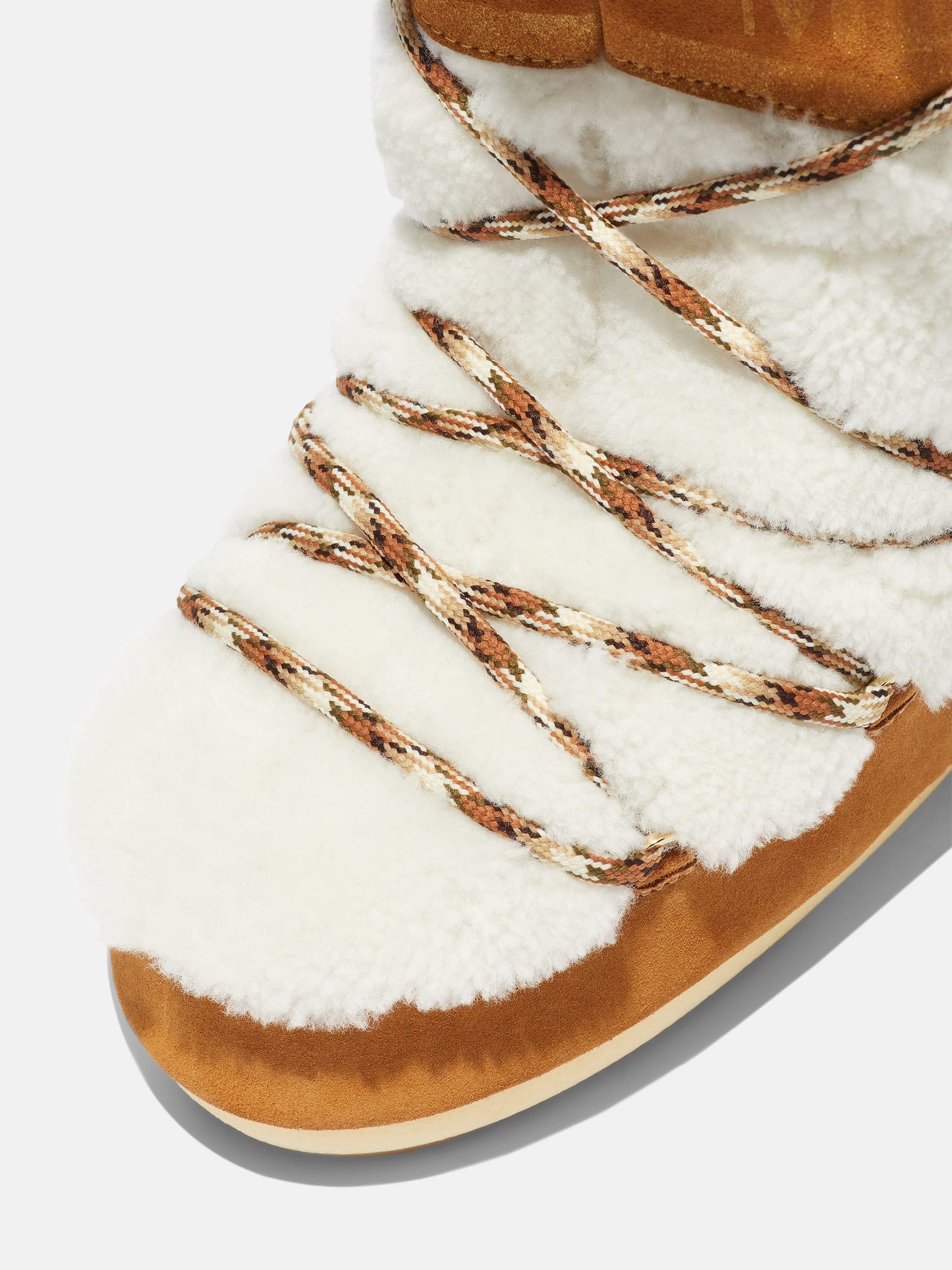 MOON BOOT LAB69 ICON CREAM SHEARLING BOOTS