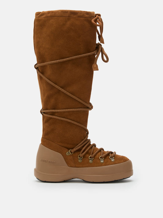 MOON BOOT LUNA BROWN SUEDE EXTRA BOOTS
