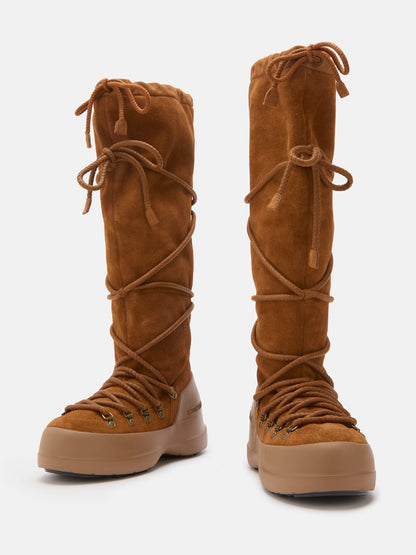 MOON BOOT LUNA BROWN SUEDE EXTRA BOOTS