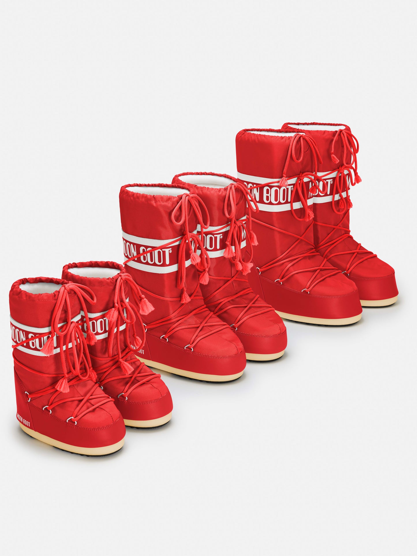 MOON BOOT ICON RED NYLON BOOTS