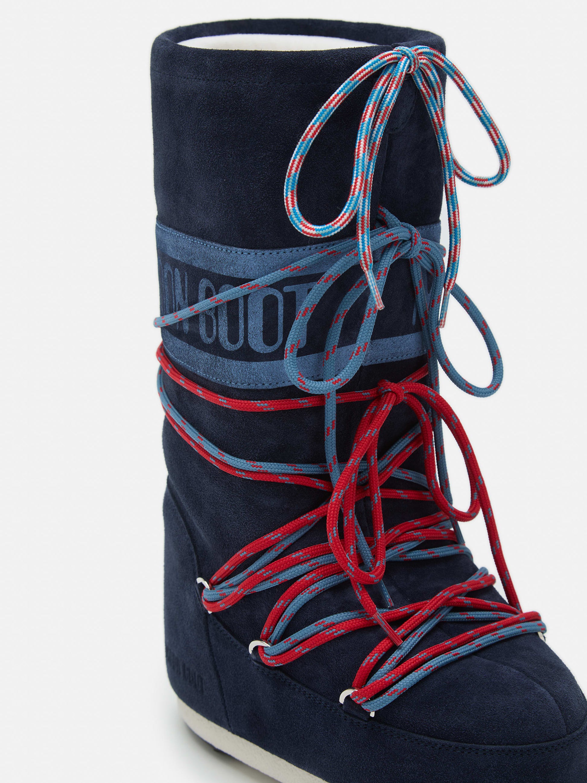 MOON BOOT ICON NAVY SUEDE BOOTS