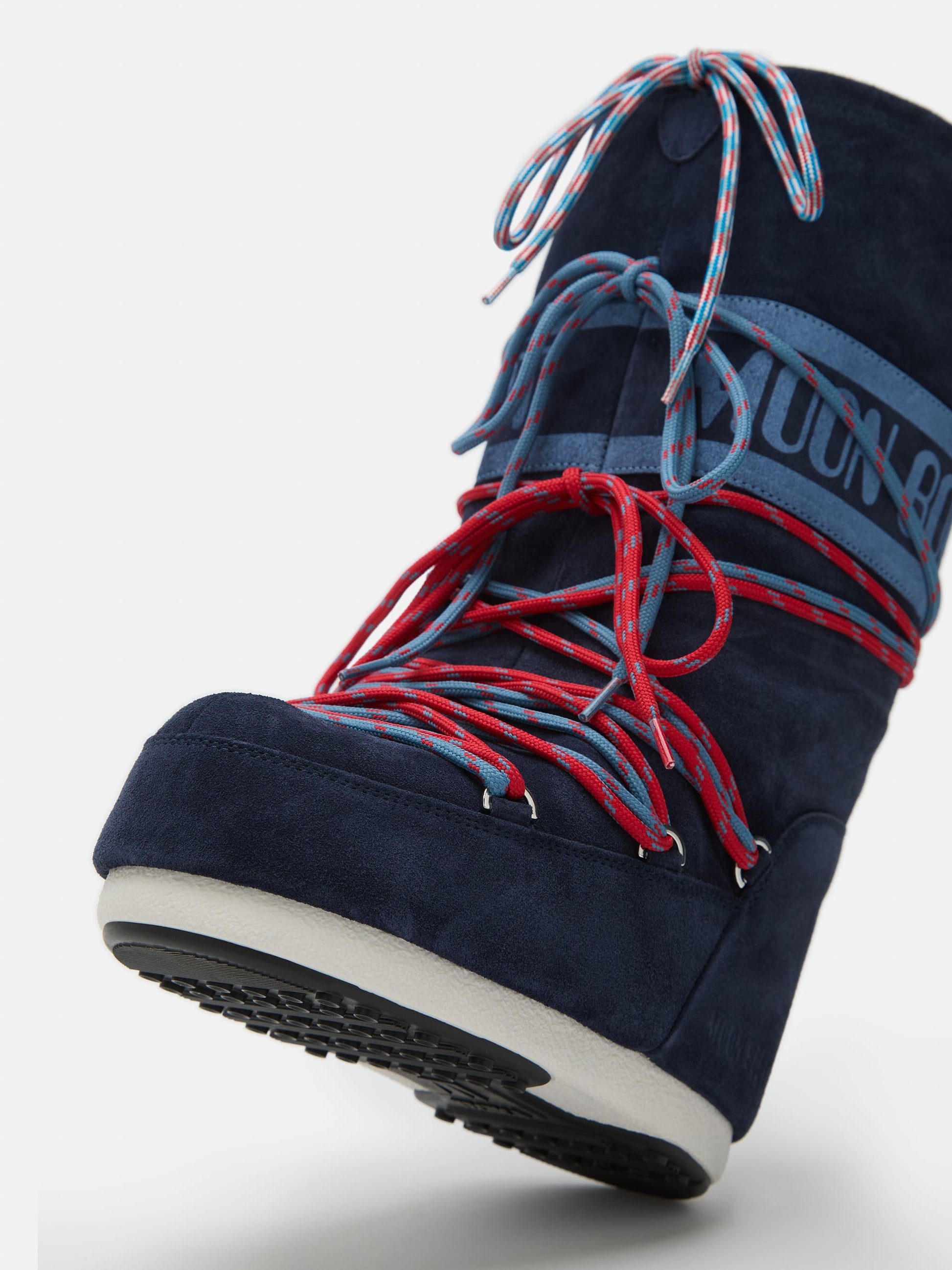 MOON BOOT ICON NAVY SUEDE BOOTS
