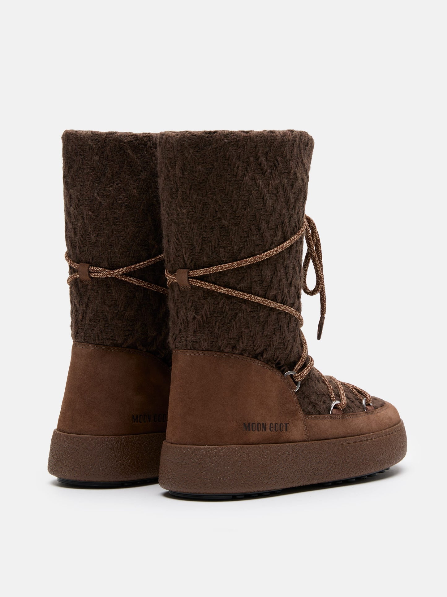 MOON BOOT MOON BOOT X GUEST IN RESIDENCE LTRACK COCOA KNIT BOOTS