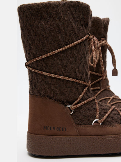 MOON BOOT MOON BOOT X GUEST IN RESIDENCE LTRACK COCOA KNIT BOOTS
