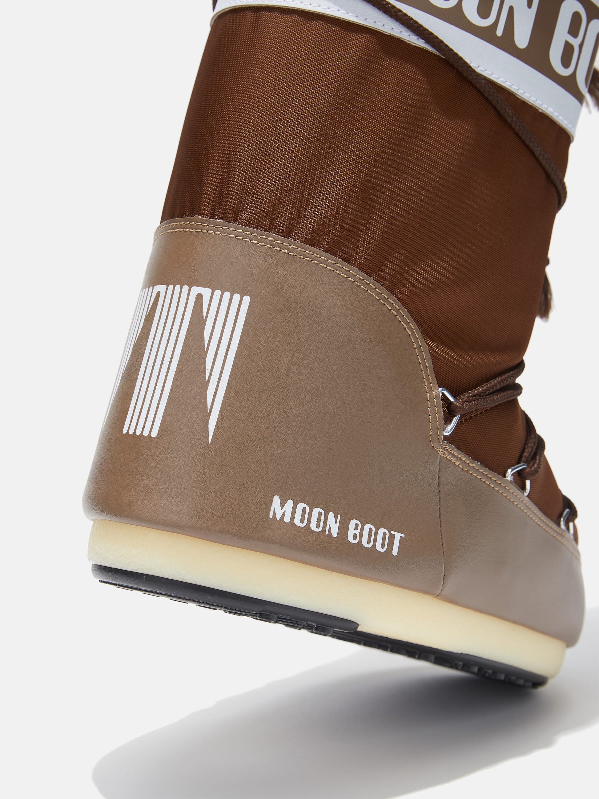 MOON BOOT ICON BROWN NYLON BOOTS