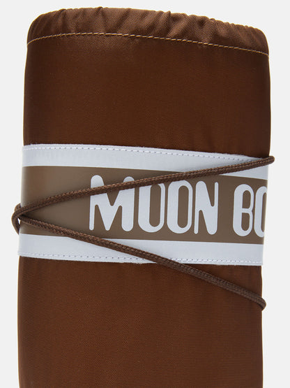 MOON BOOT ICON BROWN NYLON BOOTS
