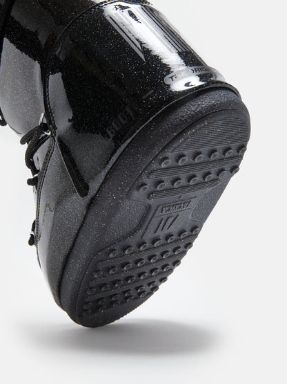 MOON BOOT ICON BLACK GLITTER BOOTS