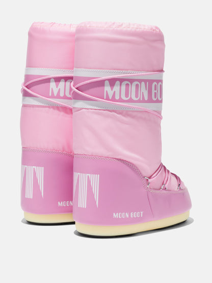 MOON BOOT ICON PINK NYLON BOOTS