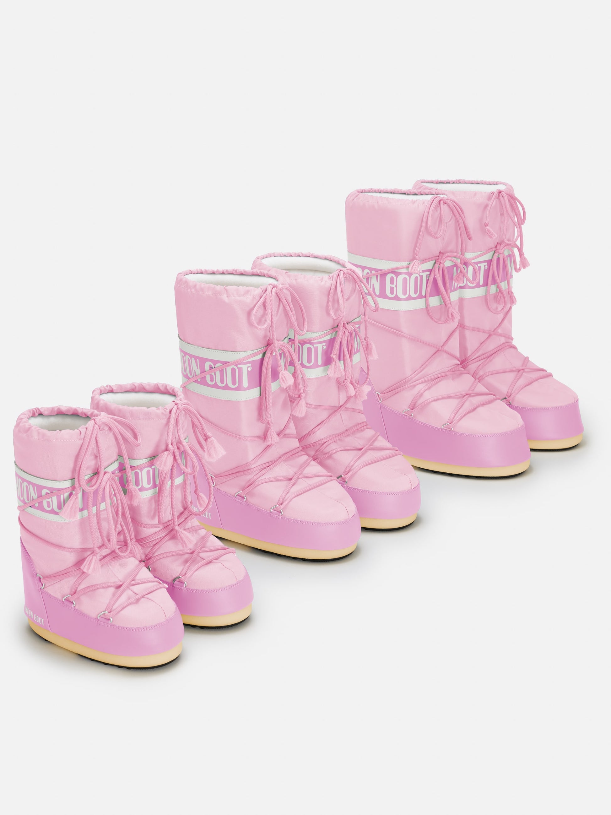 MOON BOOT ICON PINK NYLON BOOTS
