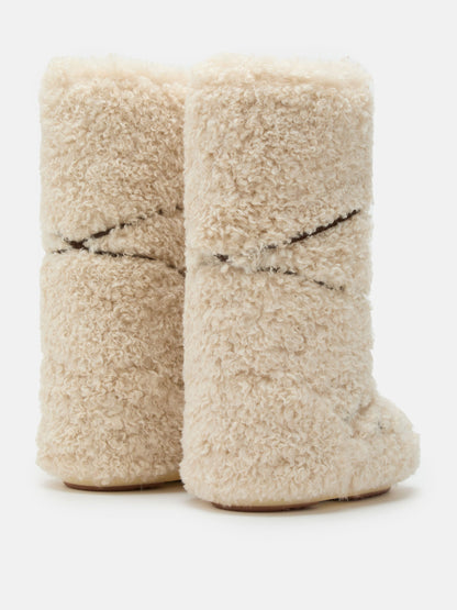 MOON BOOT ICON ECRU CURLY EXTRA BOOTS